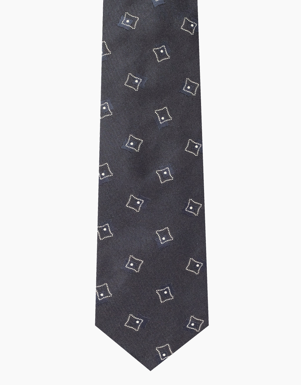 Navy Scattered Diamond Italian Silk Tie