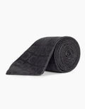 Black Medallion Jacquard Italian Silk Tie