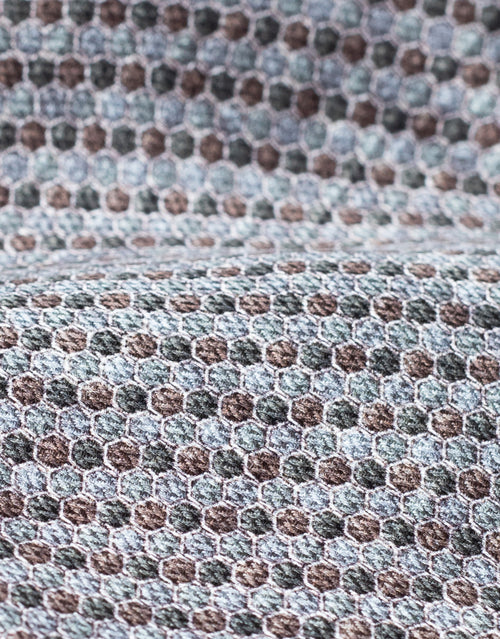 Brown Honeycomb Italian Silk Tie - fabric close-up