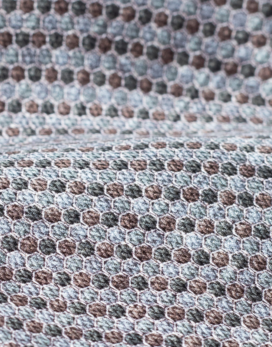 Brown Honeycomb Italian Silk Tie - fabric close-up