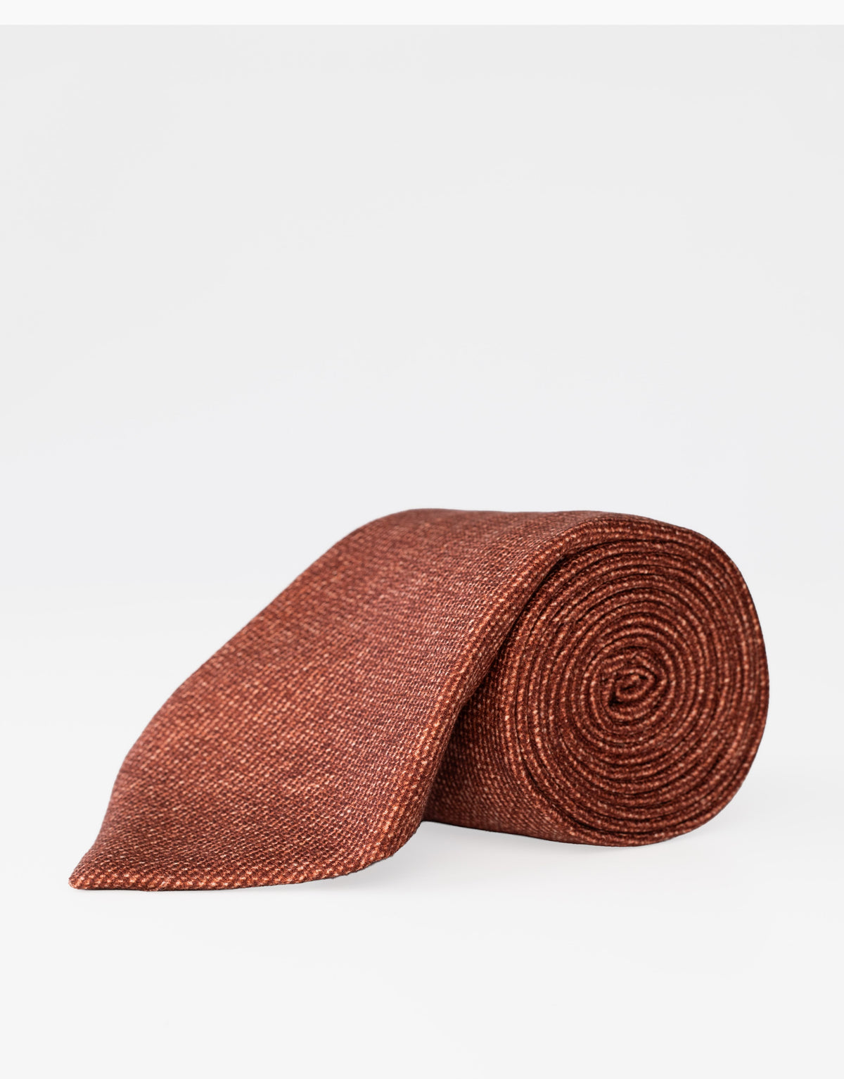 Terracotta Texture Italian Silk Tie - rolled