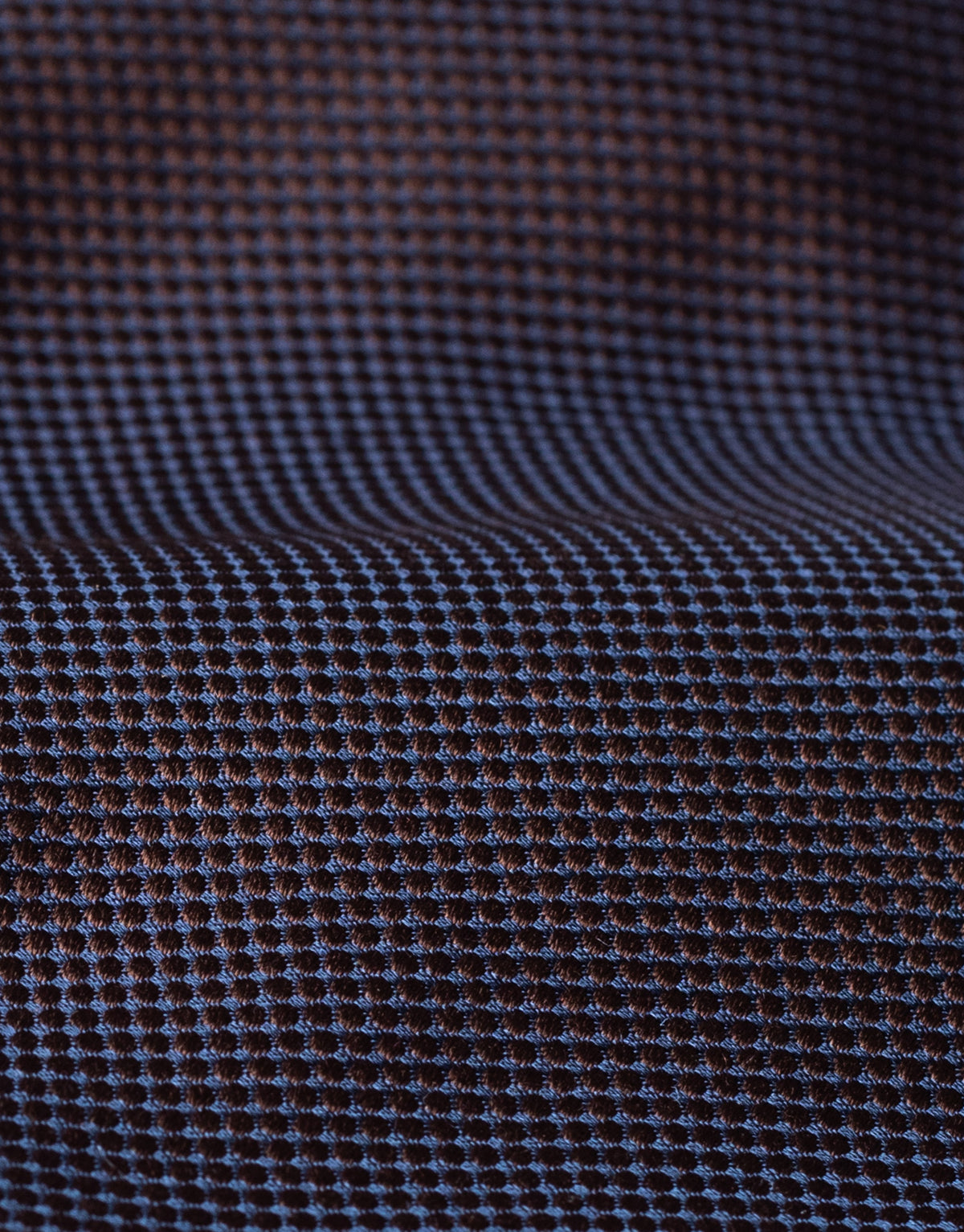 Chocolate Jacquard Italian Silk Tie - fabric close-up