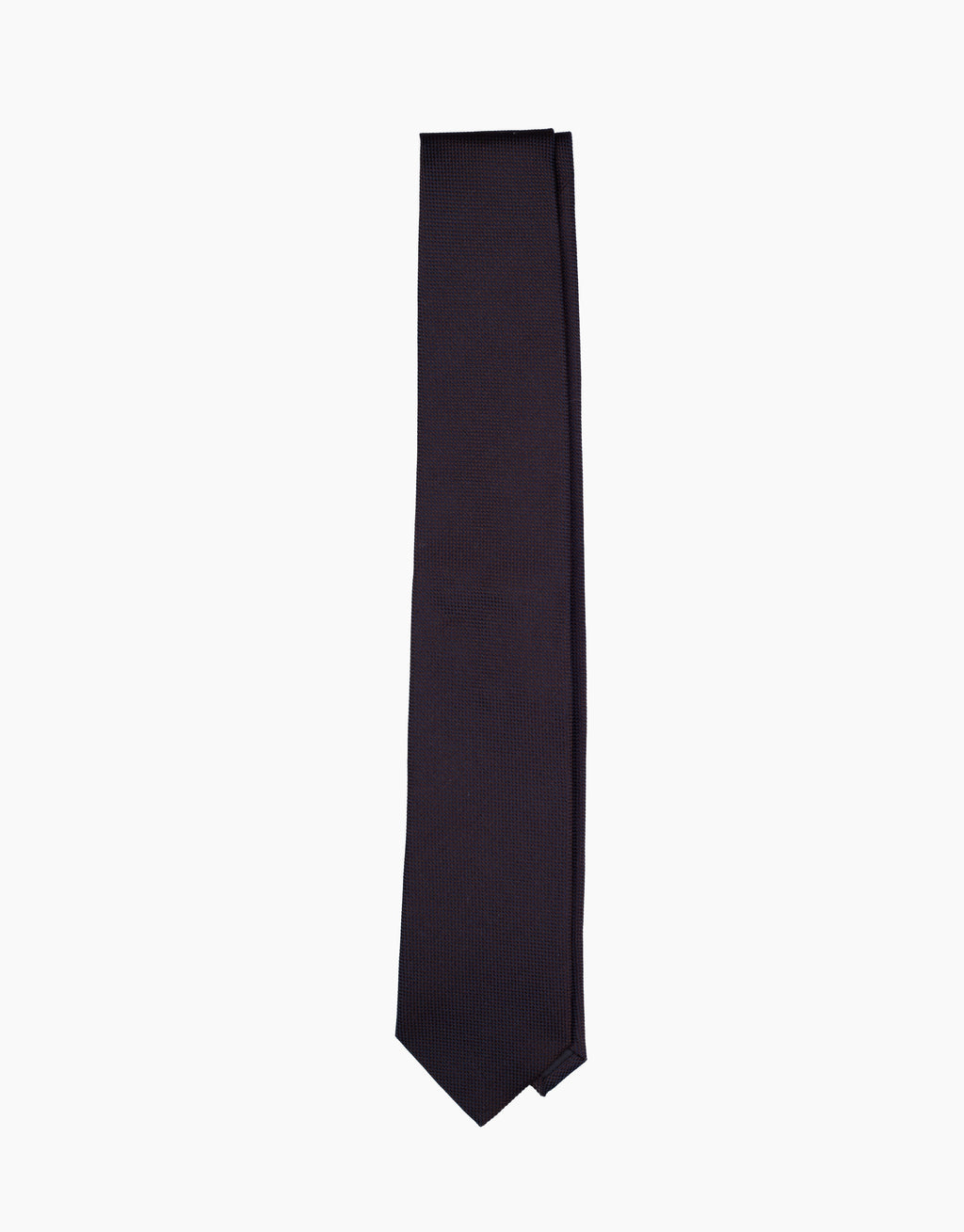 Chocolate Jacquard Italian Silk Tie - flat lay