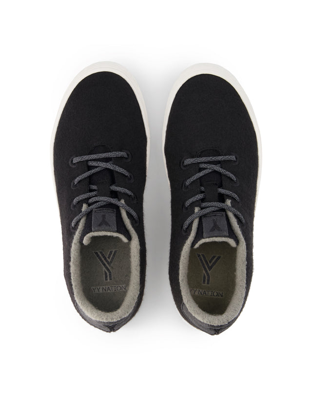 YY Nation Cirro Black/White Wool Sneaker