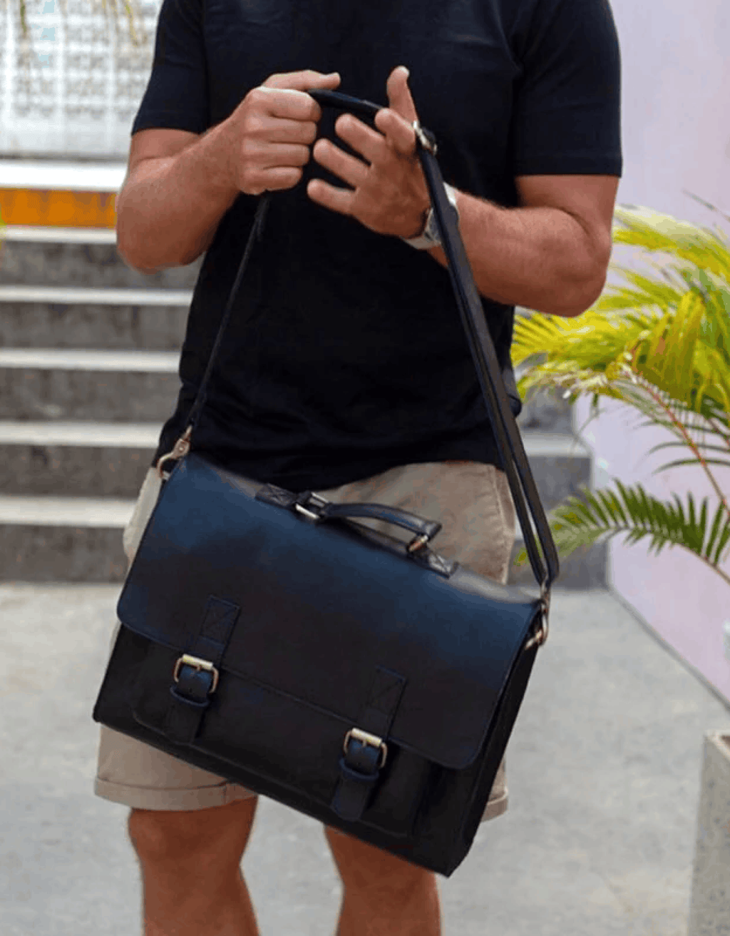 Duffle & Co Daniel Black Satchel