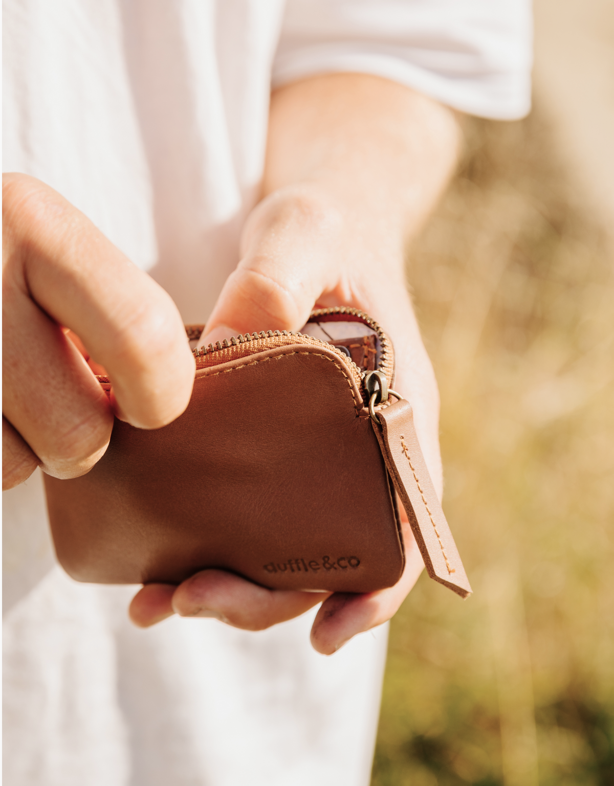 Duffle & Co Cooke Tan Pouch