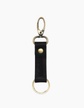 Duffle & Co Black Leather Keyring