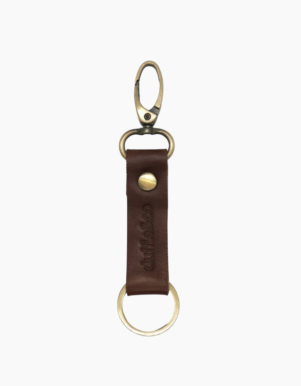 Duffle & Co Chocolate Leather Keyring