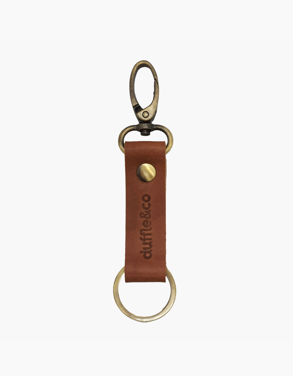Duffle & Co Tan Leather Keyring
