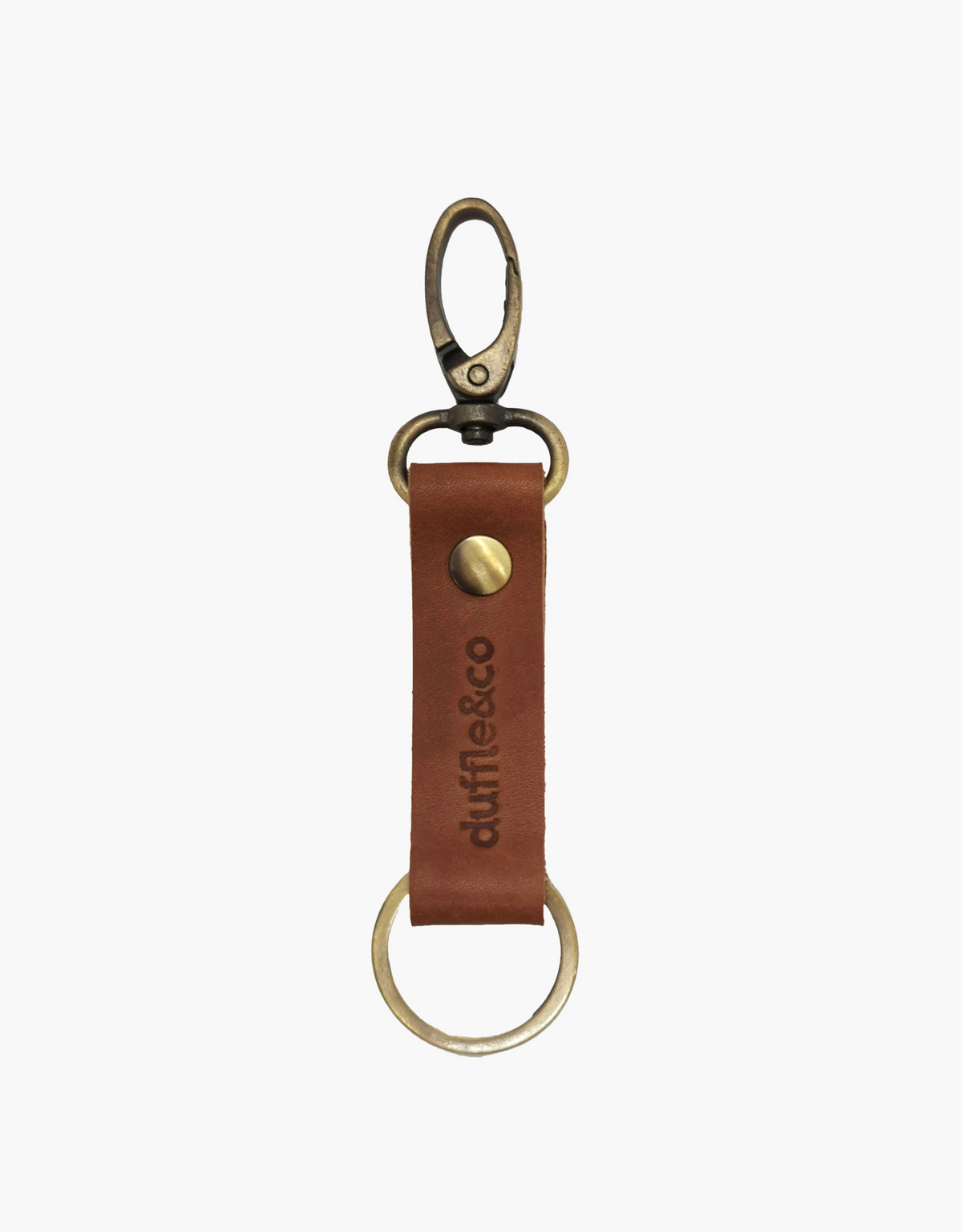Duffle & Co Tan Leather Keyring