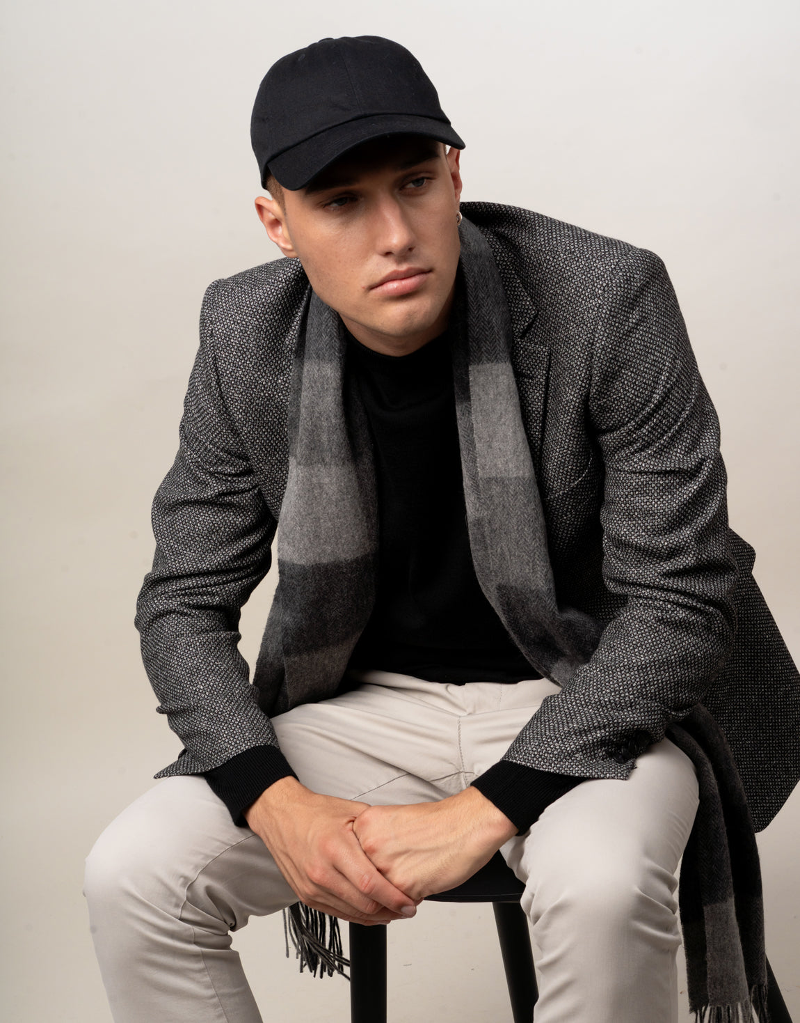 Hawker Black & White Birdseye Blazer