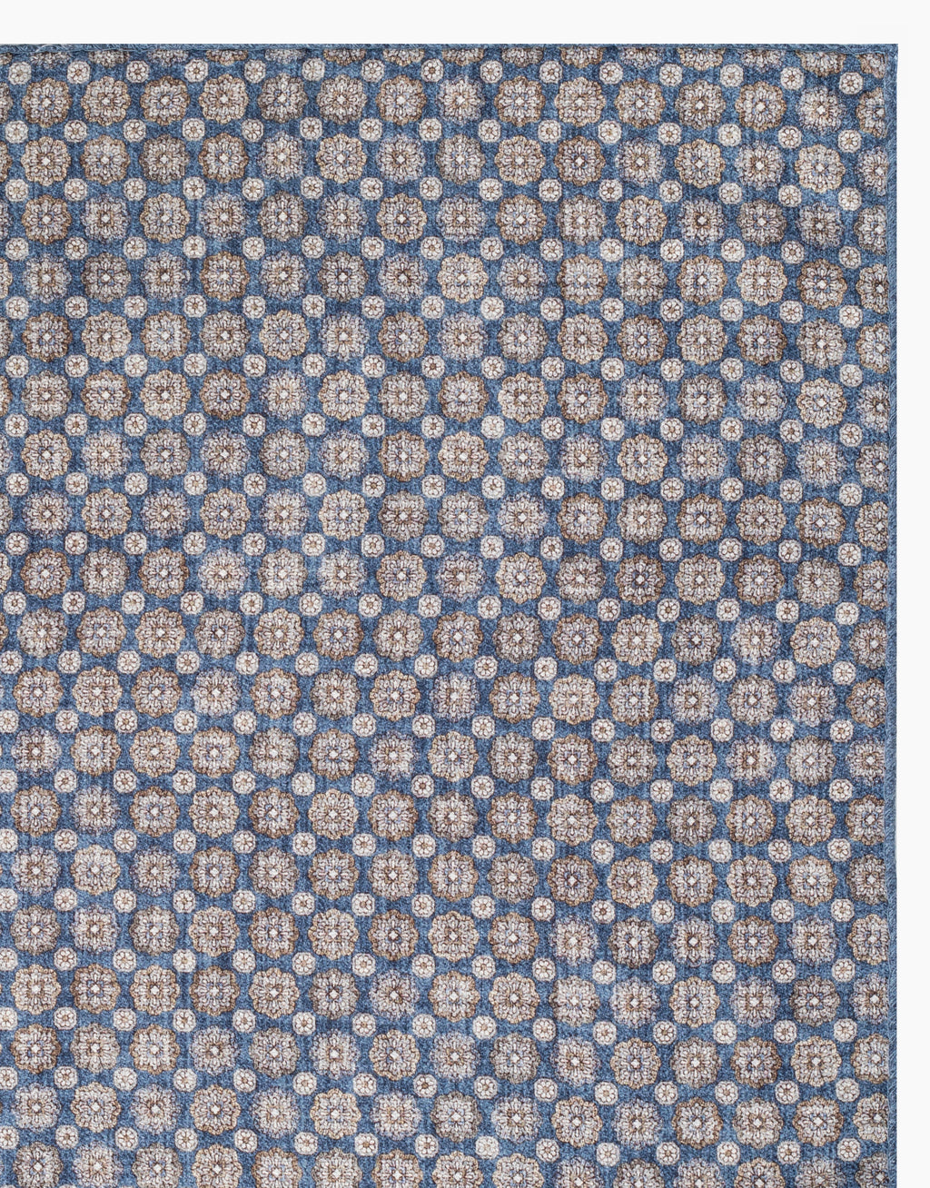 Blue & Brown Paisley Reversible Italian Pocket Square