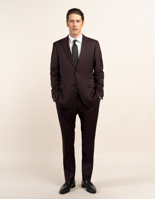 Cooper Burgundy Twill Suit