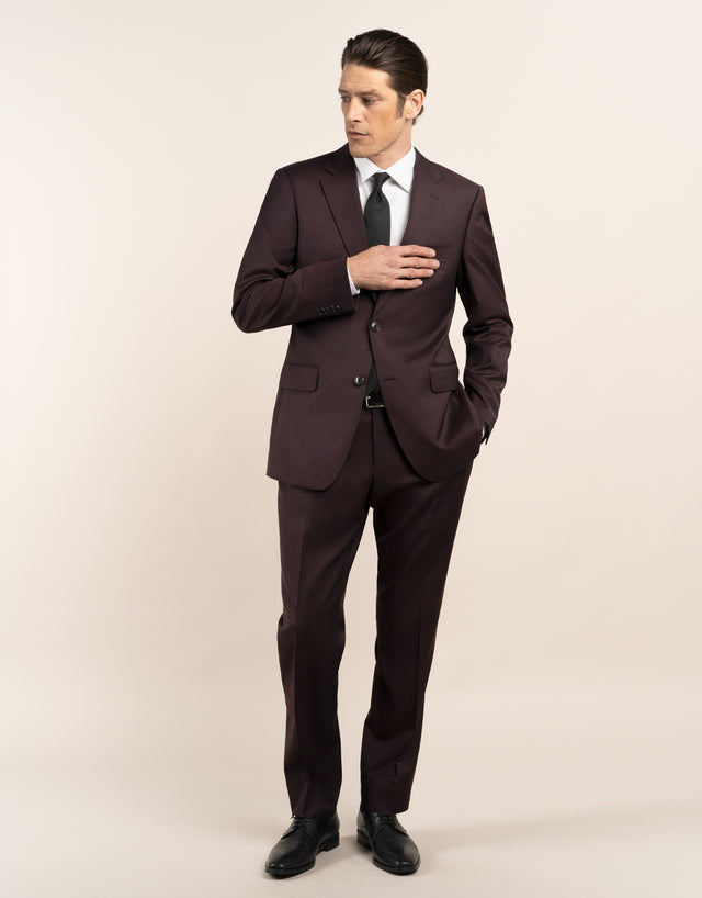 Cooper Burgundy Twill Suit