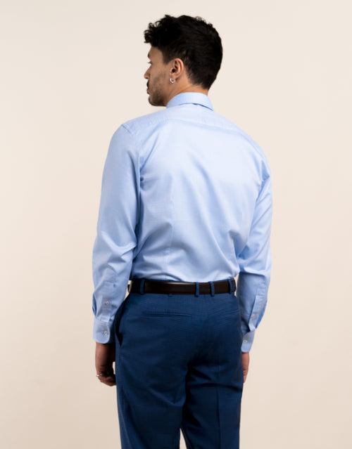 Banks Light Blue Diamond Weave Shirt