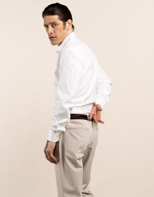 London White Egyptian Cotton Twill Shirt