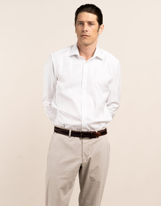 London White Egyptian Cotton Twill Shirt