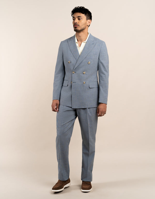 Whetu Light Blue Houndstooth Suit