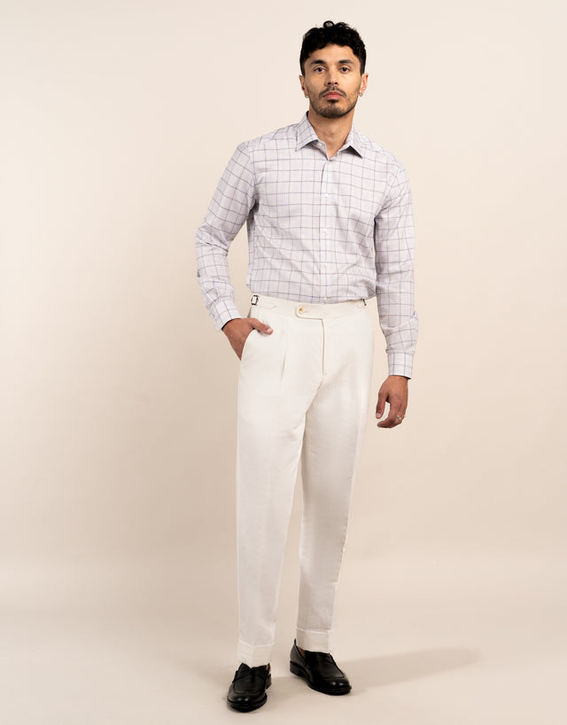 Evans White Linen Blend Trouser