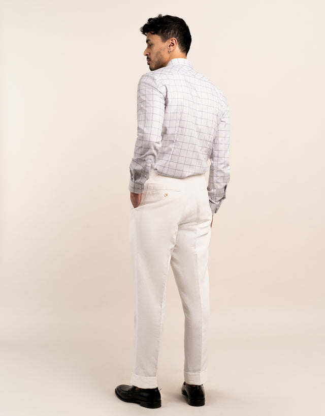 Evans White Linen Blend Trouser