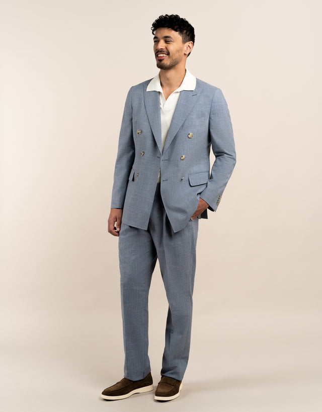 Whetu Light Blue Houndstooth Suit