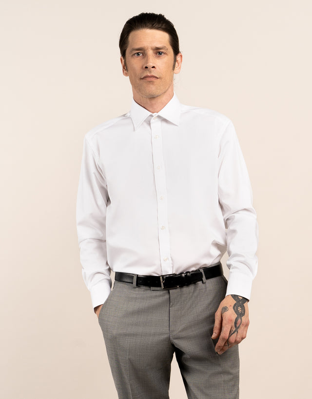 London White Fine Twill Shirt