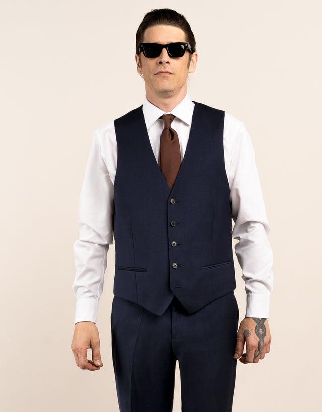 Curtis Navy Waistcoat