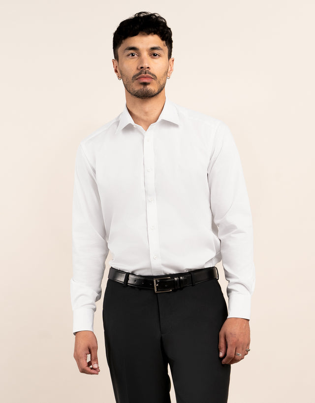 London White Fine Twill Shirt