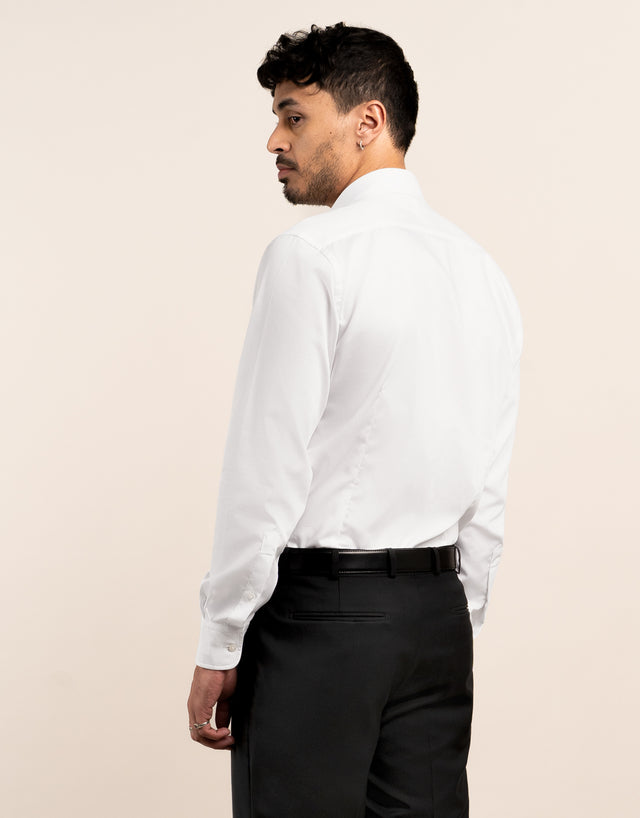 London White Fine Twill Shirt