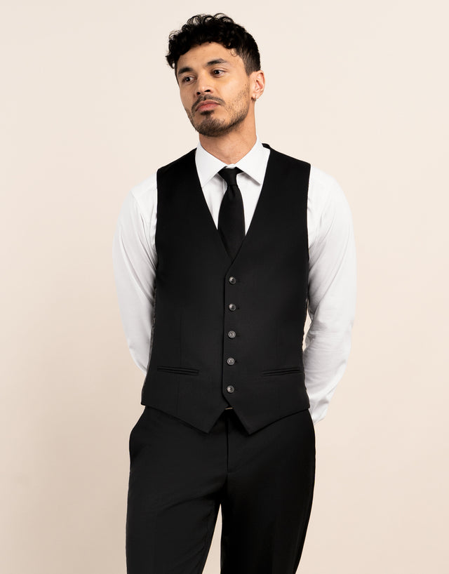 Churchill Jet Black Waistcoat