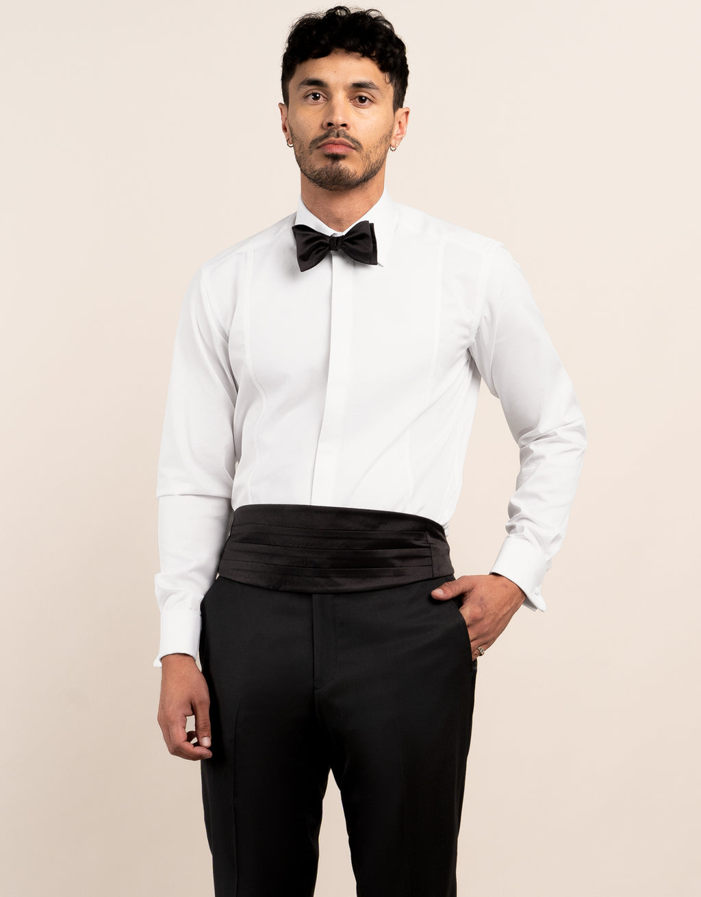 Avalon White Marcella Tuxedo Shirt