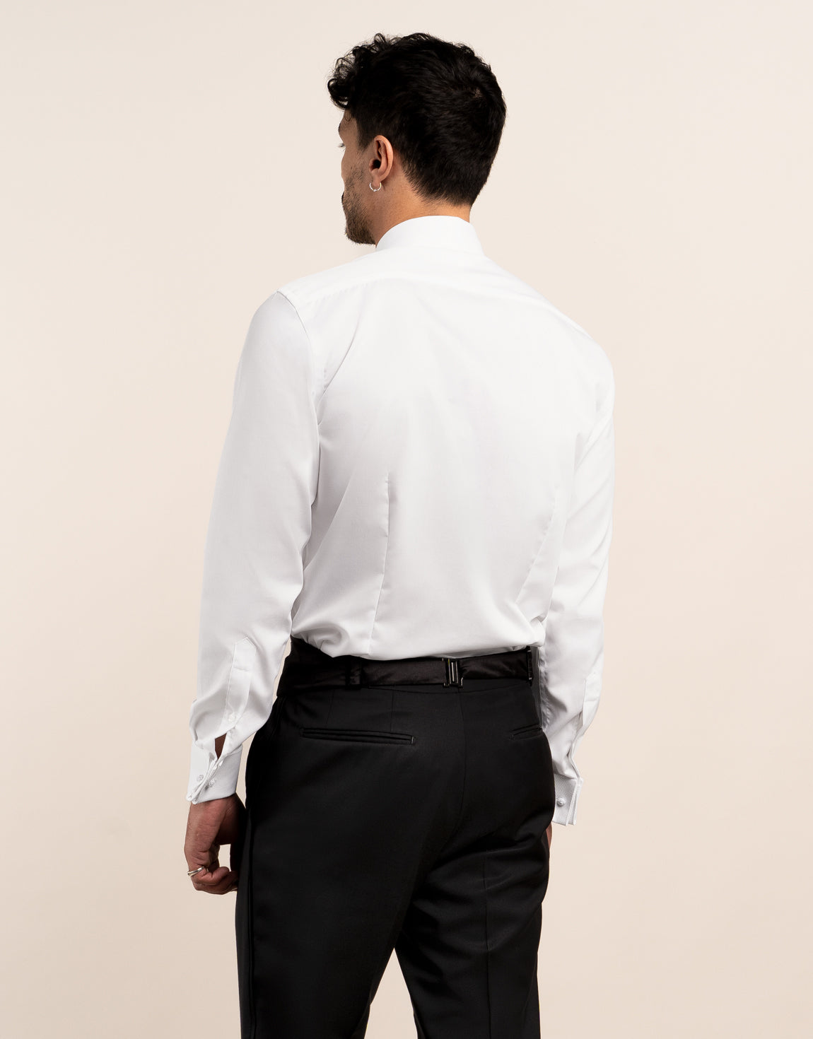 Hire Avalon White Twill Formal Shirt with Marcella Bib and Cuffs