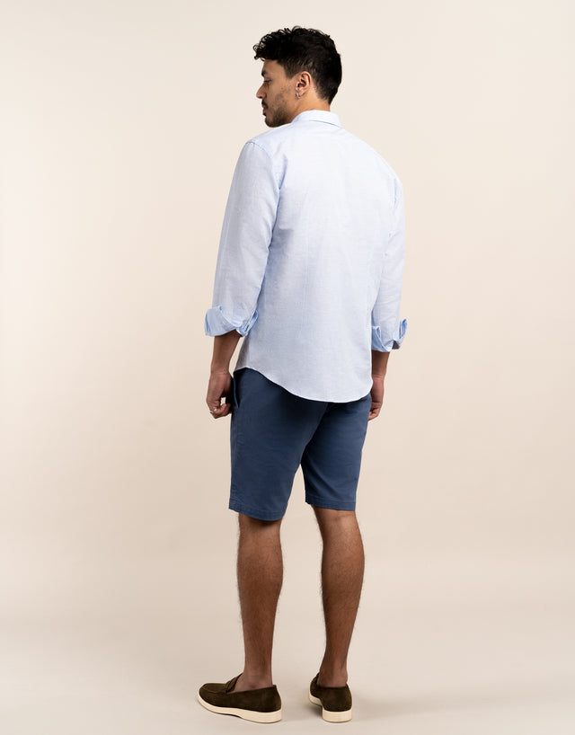 Sumner Blue Textured Shorts