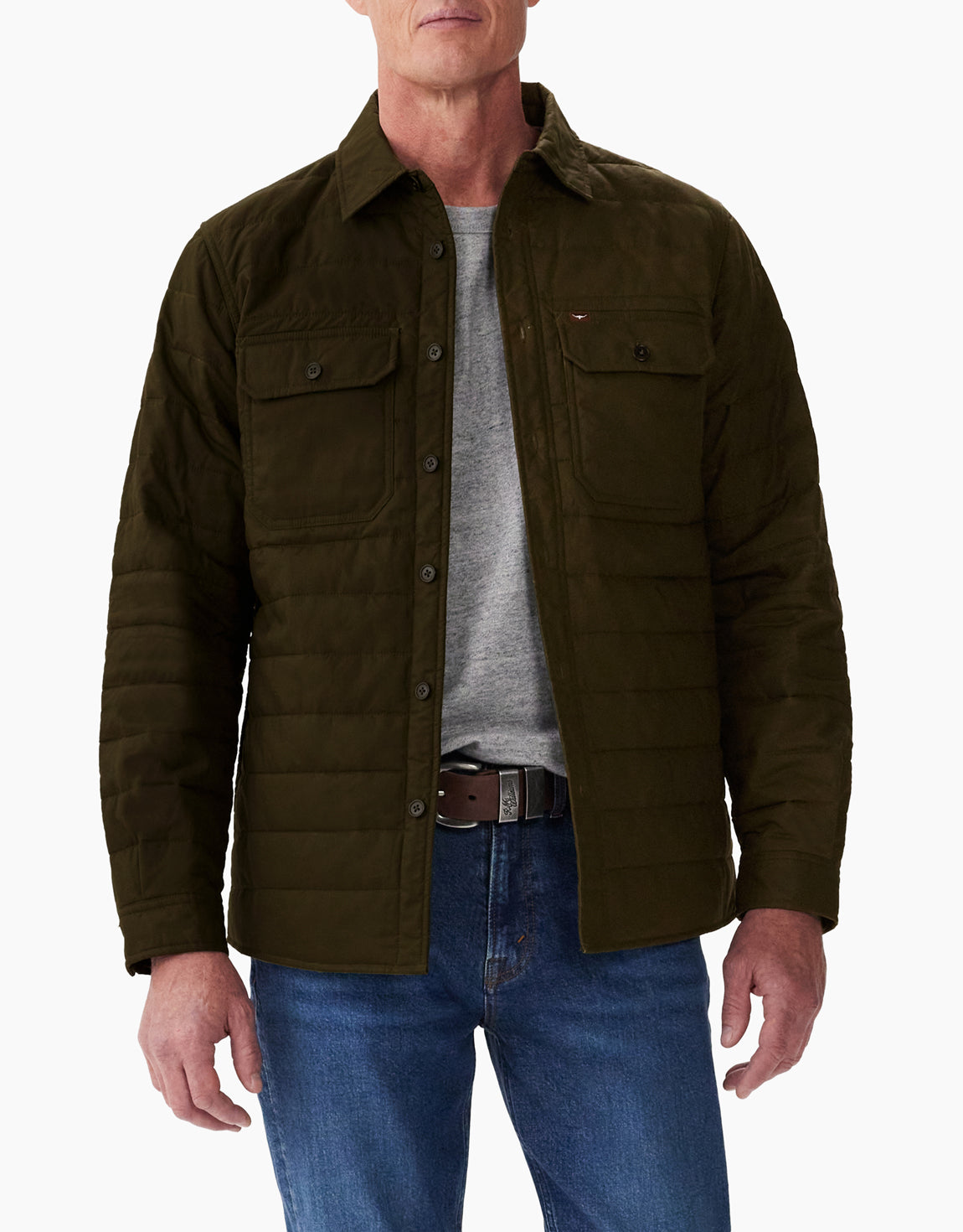 R.M.Williams Stormbreaker Olive Utility Overshirt