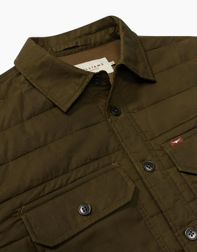 R.M.Williams Stormbreaker Olive Utility Overshirt