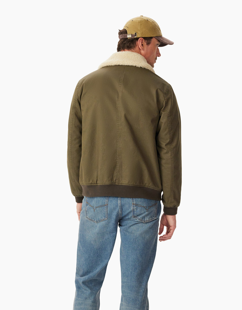 R.M. Williams Mardan Olive Twill Bomber Jacket