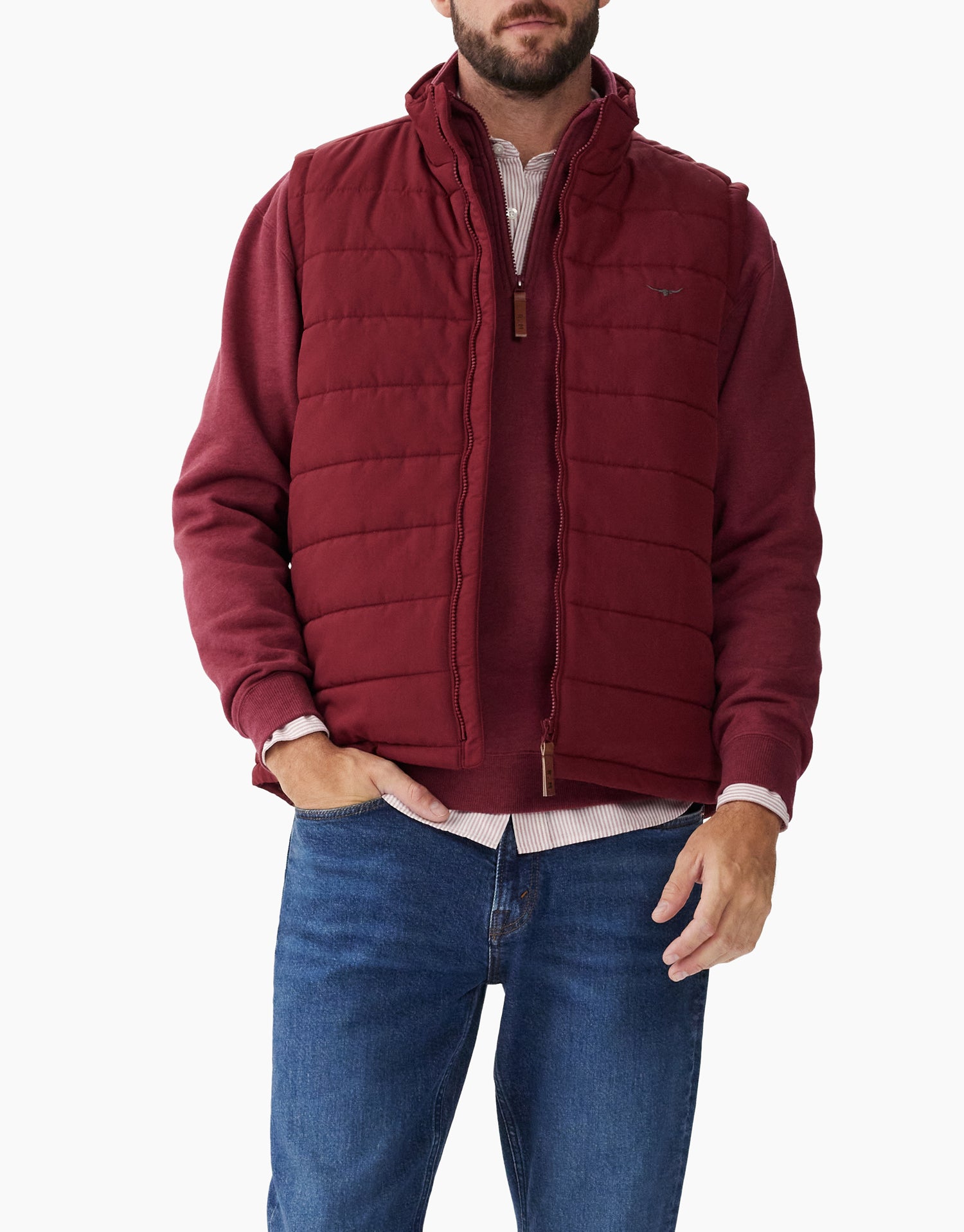 R.M.Williams Patterson Creek Burgundy Vest