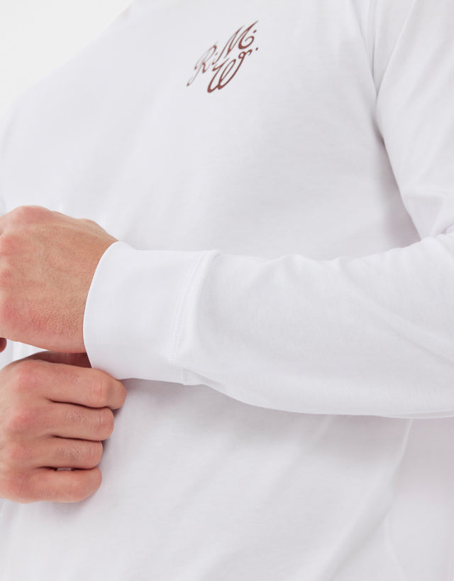 R.M.Williams Mt Jukes White Long Sleeve T-Shirt