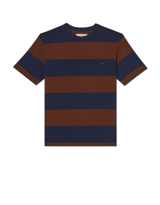 R.M.Williams Copley Navy & Brown T-Shirt