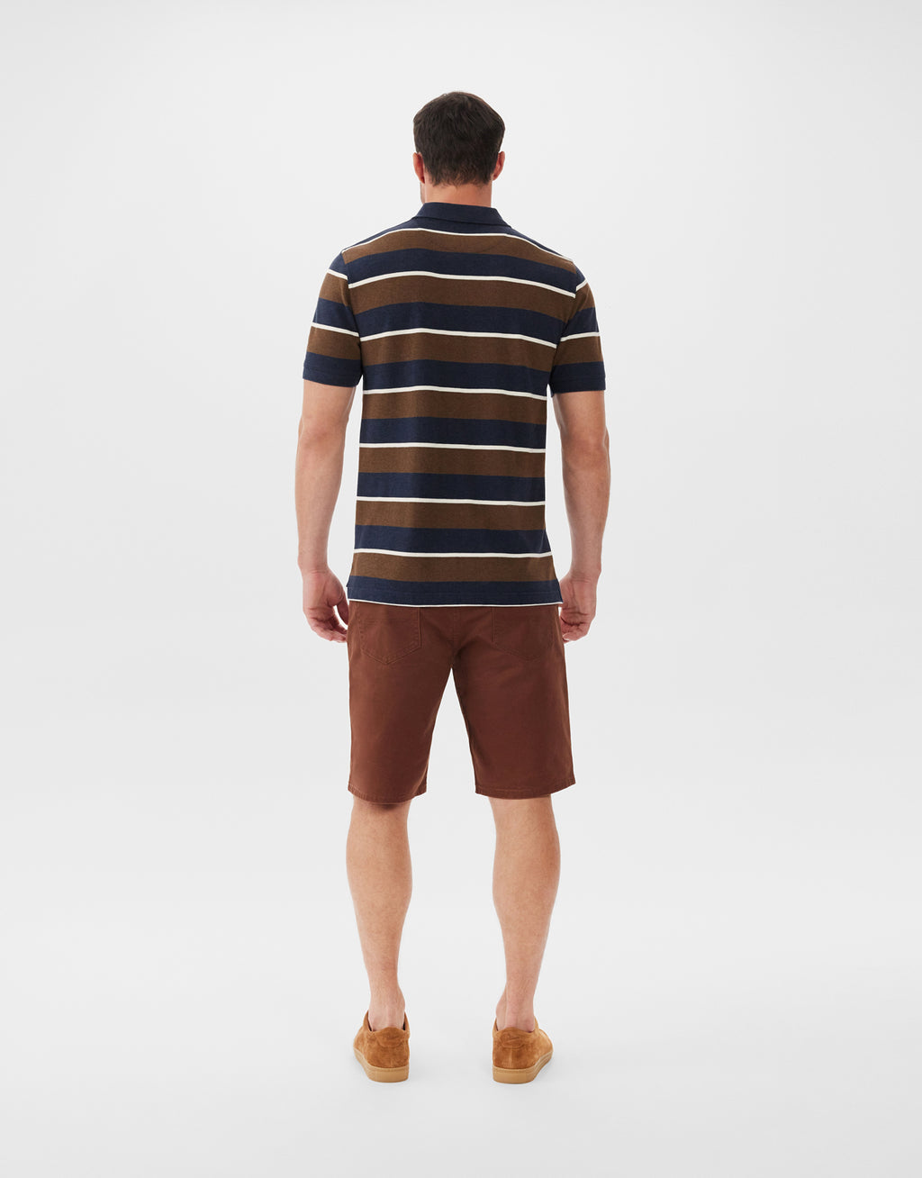 R.M.Williams Rod Navy & Brown Polo