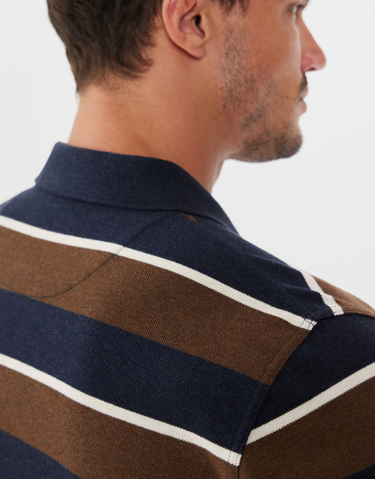 R.M.Williams Rod Navy & Brown Polo