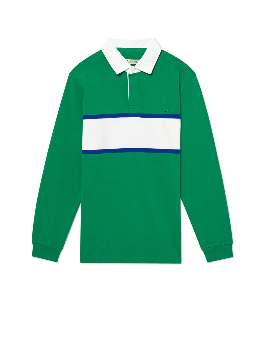 R.M.Williams Tweedale Green & White Rugby Top