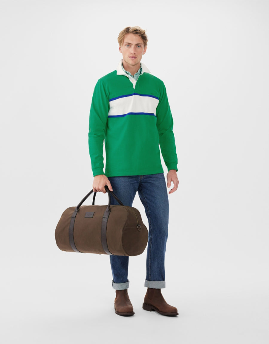 R.M.Williams Tweedale Green & White Rugby Top