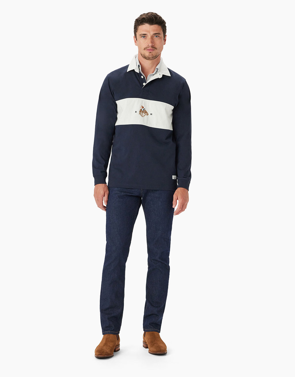R.M. Williams Buck Rugby Navy Sweatshirt