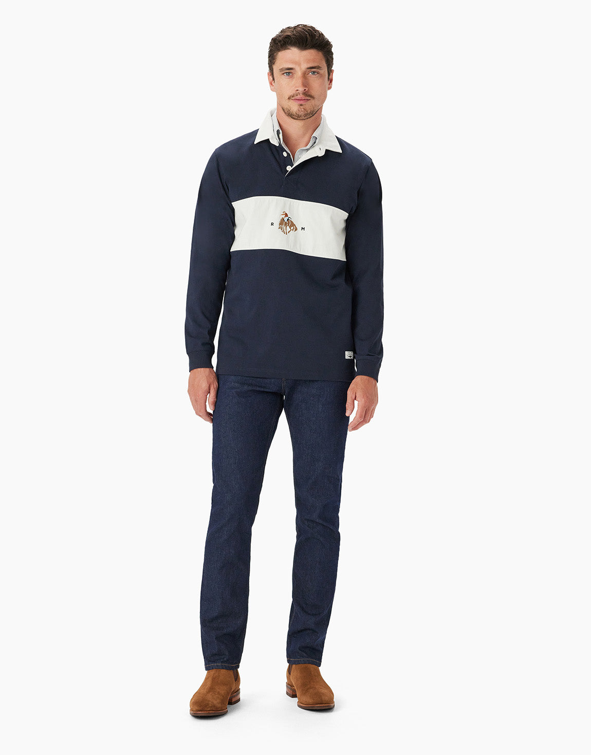 R.M. Williams Buck Rugby Navy Sweatshirt
