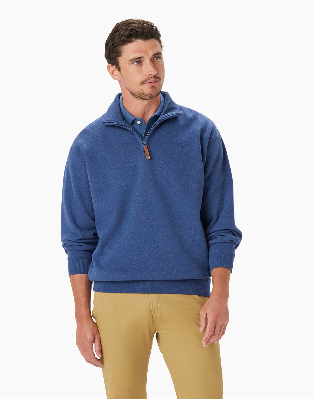 R.M. Williams Mulyungarie 1/4 Zip Blue Sweatshirt