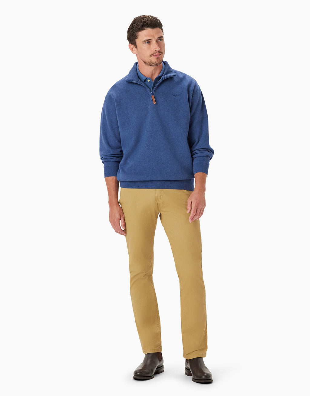 R.M. Williams Mulyungarie 1/4 Zip Blue Sweatshirt