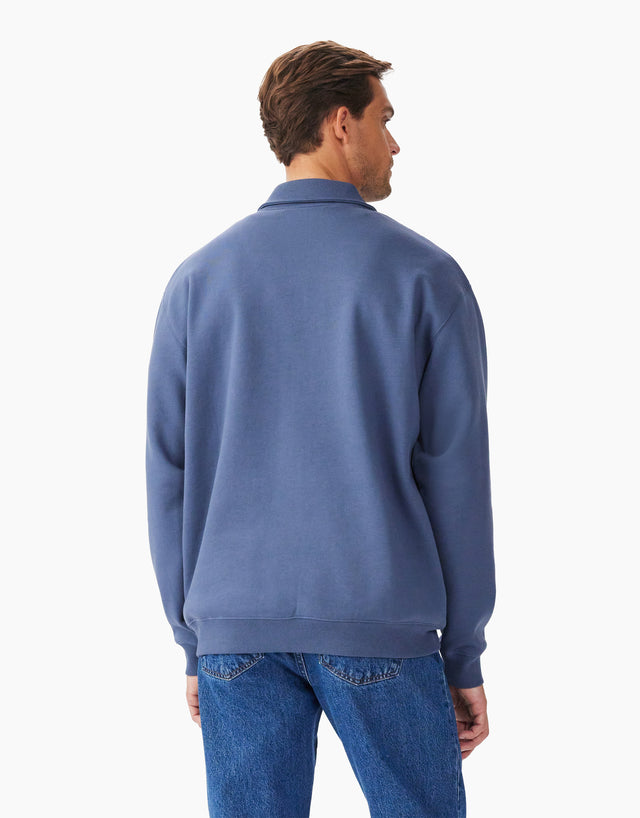 R.M. Williams Mulyungarie 1/4 Zip Blue Sweatshirt