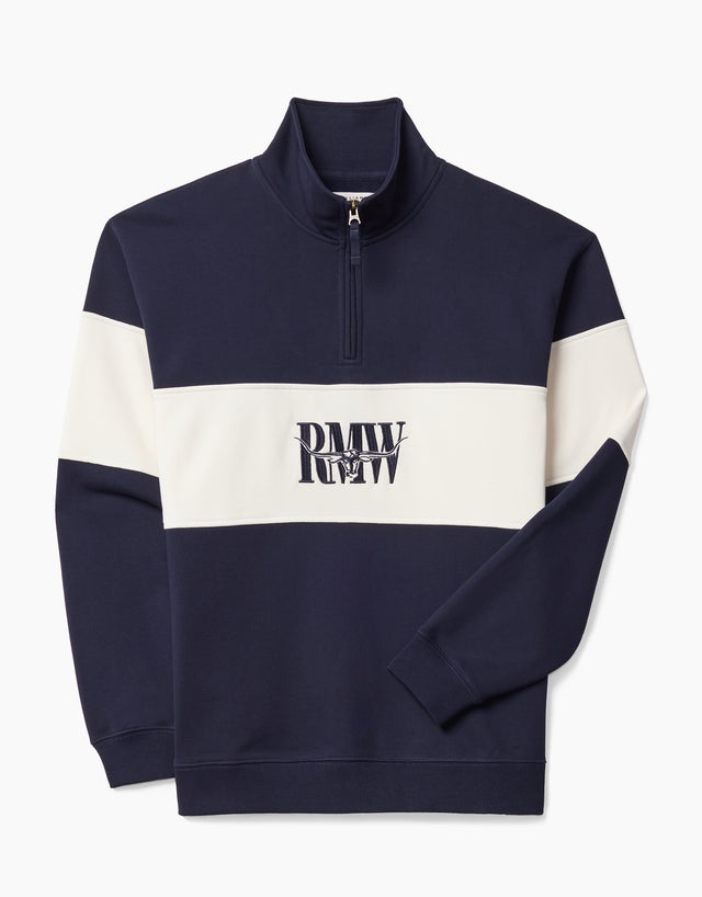 R.M. Williams Heritage 1/4 Zip Navy Sweatshirt