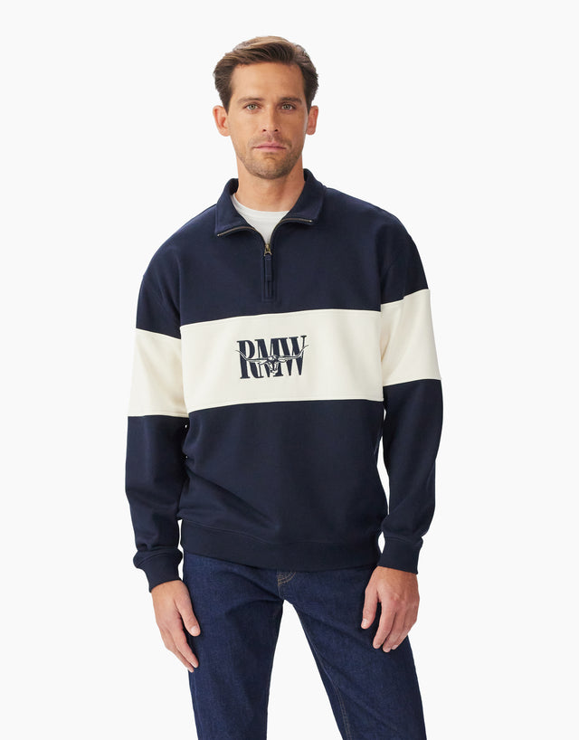 R.M. Williams Heritage 1/4 Zip Navy Sweatshirt